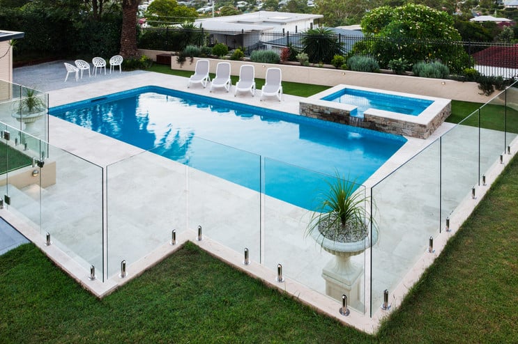 Pool glass fence UAE