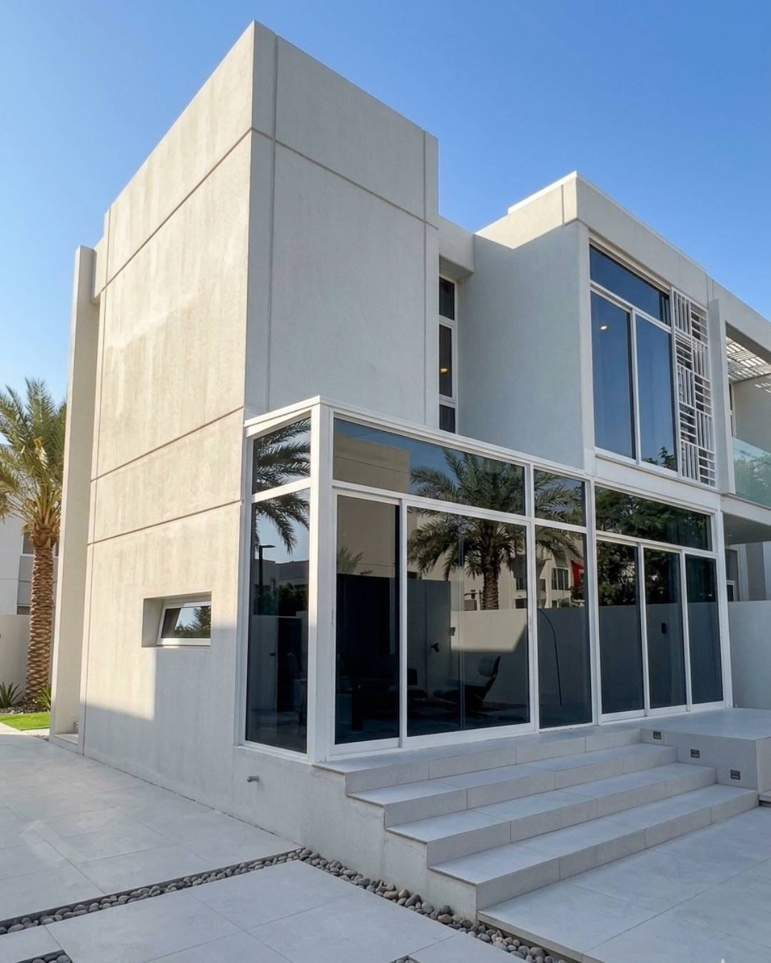Diamond Step aluminium and glass works completed at a UAE villa